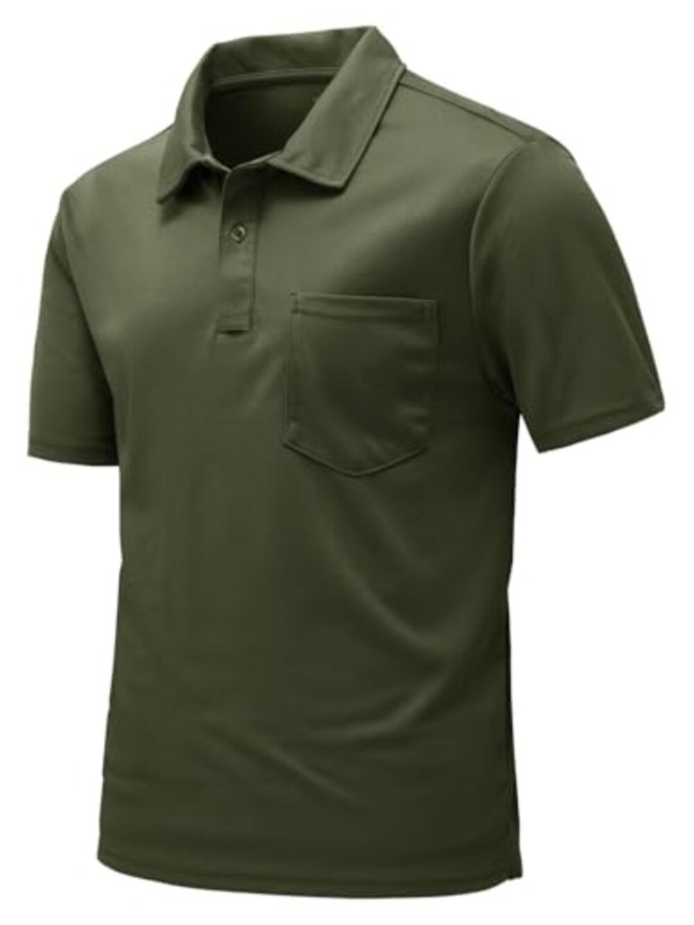 Men's Golf Polo Shirt Short Sleeve Quick Dry Stretch Active Tee with Pocket
